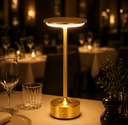 Cordless LED Table Lamp – Rechargeable Touch Dimmable Wireless Light for Restaurant, Hotel, Bar & Bedroom