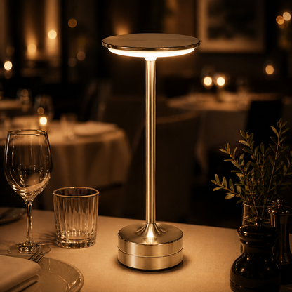 Cordless LED Table Lamp – Rechargeable Touch Dimmable Wireless Light for Restaurant, Hotel, Bar & Bedroom