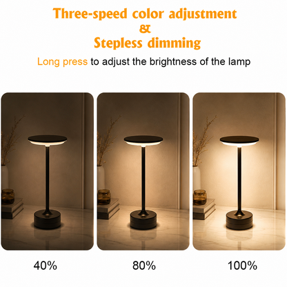 Cordless LED Table Lamp – Rechargeable Touch Dimmable Wireless Light for Restaurant, Hotel, Bar & Bedroom