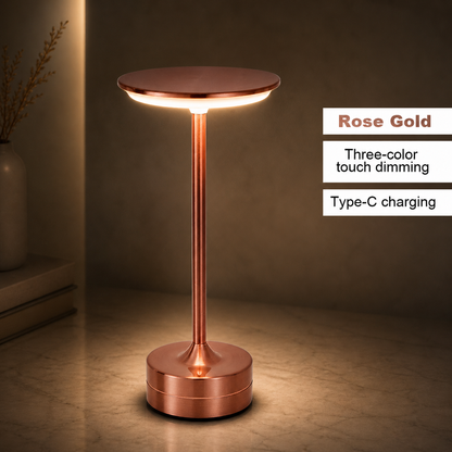 Cordless LED Table Lamp – Rechargeable Touch Dimmable Wireless Light for Restaurant, Hotel, Bar & Bedroom