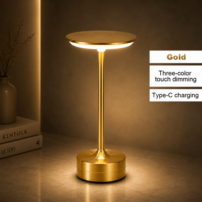 Cordless LED Table Lamp – Rechargeable Touch Dimmable Wireless Light for Restaurant, Hotel, Bar & Bedroom