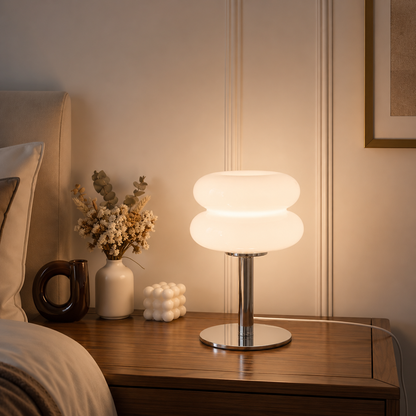 Macaron Glass Table Lamp Trichromatic Dimming Living Room Atmosphere Lamps Eye Protection Night Light Girl Bedroom Bedside Decor
